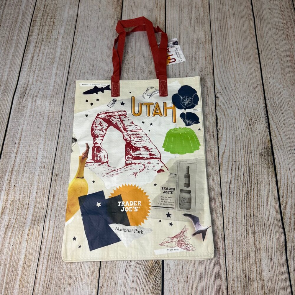 NWT Trader Joe's Utah Reusable Shopping Bag Tote